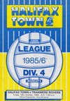 Halifax Town v Tranmere Rovers Match Programme 1985-10-18