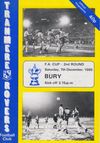 Tranmere Rovers v Bury Match Programme 1985-12-07