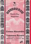 Crewe Alexandra v Tranmere Rovers Match Programme 1986-03-18