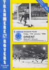 Tranmere Rovers v Leyton Orient Match Programme 1986-01-17