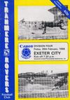 Tranmere Rovers v Exeter City Match Programme 1986-02-28