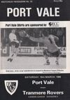 Port Vale v Tranmere Rovers Match Programme 1986-03-15