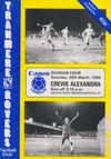 Tranmere Rovers v Crewe Alexandra Match Programme 1986-03-29