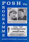Peterborough United v Tranmere Rovers Match Programme 1986-11-05