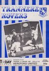 Tranmere Rovers v Hereford United Match Programme 1987-01-01