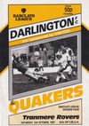 Darlington v Tranmere Rovers Match Programme 1987-10-03