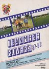 Tranmere Rovers v Burnley Match Programme 1987-10-27