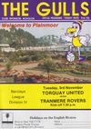 Torquay United v Tranmere Rovers Match Programme 1987-11-03