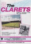 Burnley v Tranmere Rovers Match Programme 1988-01-02