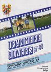 Tranmere Rovers v Torquay United Match Programme 1988-04-22