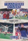 Tranmere Rovers v York City Match Programme 1988-10-07