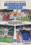 Tranmere Rovers v Middlesbrough Match Programme 1988-10-11