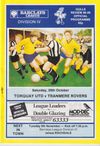 Torquay United v Tranmere Rovers Match Programme 1988-10-29