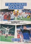 Tranmere Rovers v Burnley Match Programme 1989-01-02