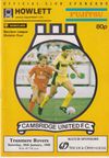 Cambridge United v Tranmere Rovers Match Programme 1989-01-28