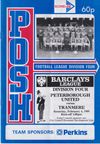 Peterborough United v Tranmere Rovers Match Programme 1989-02-04