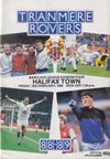 Tranmere Rovers v Halifax Town Match Programme 1989-02-10