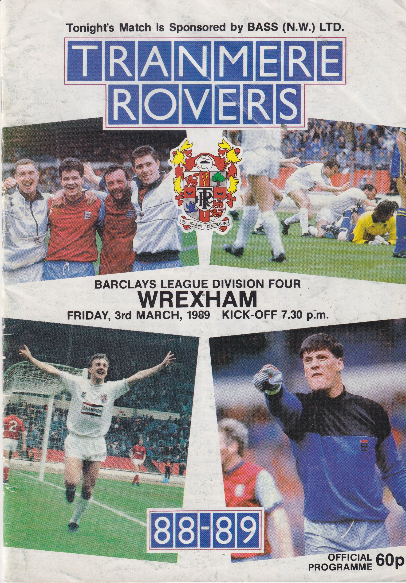 Match Programme For {home}} 2-1 Wrexham, League, 1989-03-03