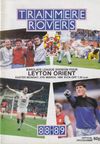 Tranmere Rovers v Leyton Orient Match Programme 1989-03-27