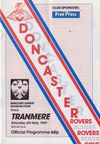 Doncaster Rovers v Tranmere Rovers Match Programme 1989-05-06