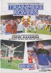 Tranmere Rovers v Crewe Alexandra Match Programme 1989-05-13