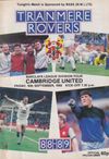 Tranmere Rovers v Cambridge United Match Programme 1988-09-16