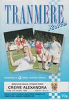 Tranmere Rovers v Crewe Alexandra Match Programme 1989-10-27