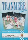 Tranmere Rovers v Walsall Match Programme 1989-11-10