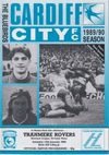 Cardiff City v Tranmere Rovers Match Programme 1990-01-13