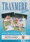 Tranmere Rovers v Notts County Match Programme 1990-03-19
