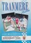 Tranmere Rovers v Shrewsbury Town Match Programme 1990-04-09