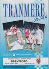 Tranmere Rovers v Brentford Match Programme 1990-05-05