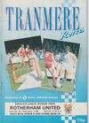 Tranmere Rovers v Rotherham United Match Programme 1989-09-09