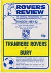 Tranmere Rovers v Bury Match Programme 1981-11-21