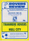 Tranmere Rovers v Hull City Match Programme 1982-02-13