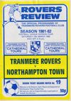 Tranmere Rovers v Northampton Town Match Programme 1982-03-13