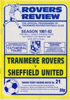 Tranmere Rovers v Sheffield United Match Programme 1982-03-27