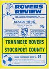 Tranmere Rovers v Stockport County Match Programme 1982-05-04