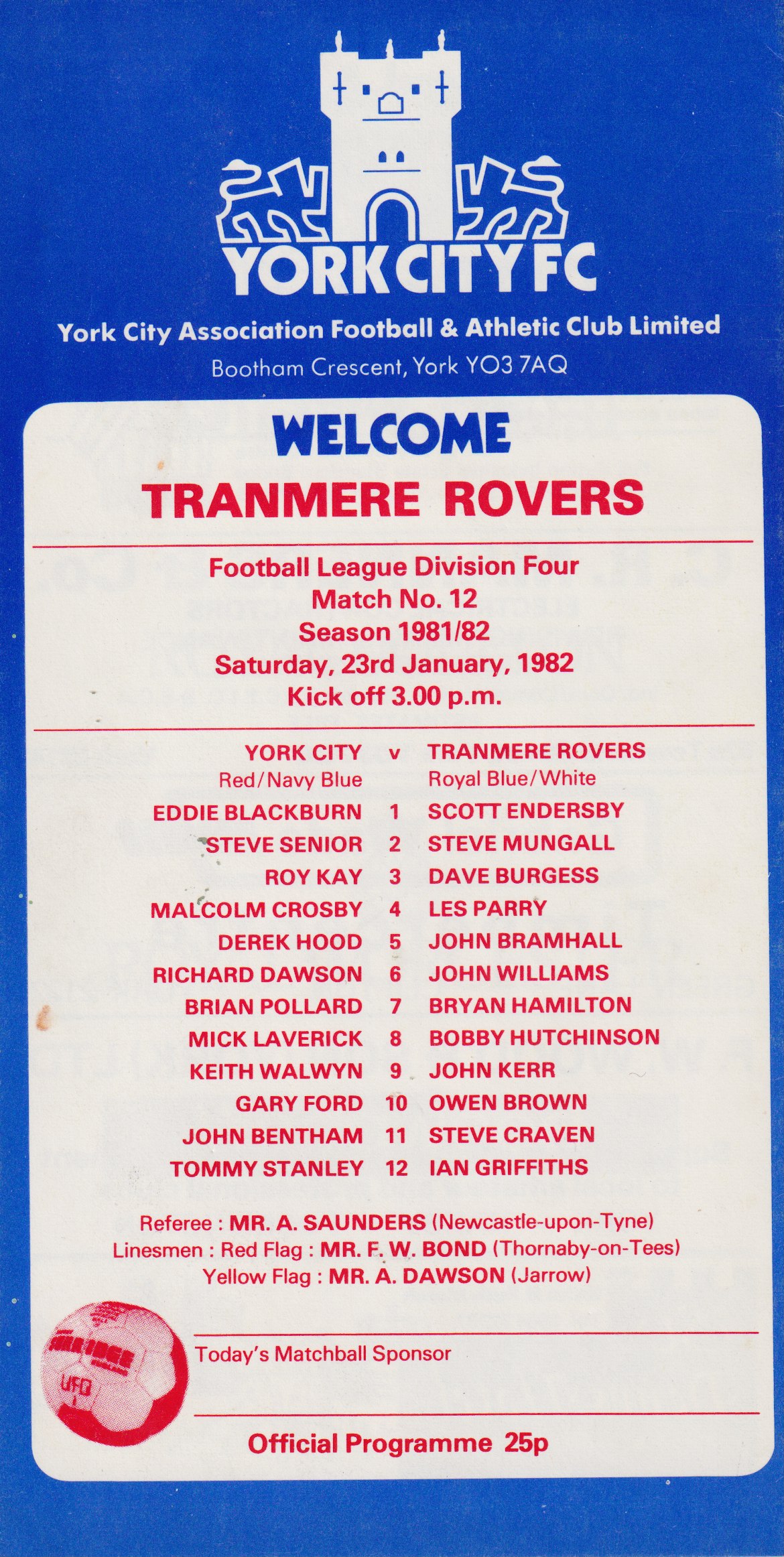 Match Programme