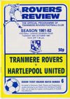 Tranmere Rovers v Hartlepool United Match Programme 1981-10-20