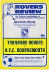 Tranmere Rovers v AFC Bournemouth Match Programme 1981-10-31