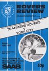 Tranmere Rovers v York City Match Programme 1983-01-29