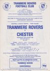 Tranmere Rovers v Chester Match Programme 1982-08-18