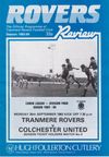 Tranmere Rovers v Colchester United Match Programme 1983-09-26