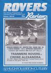 Tranmere Rovers v Crewe Alexandra Match Programme 1984-03-20