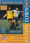 Luton Town v Tranmere Rovers Match Programme 1995-12-02