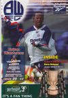 Bolton Wanderers v Tranmere Rovers Match Programme 2000-01-12