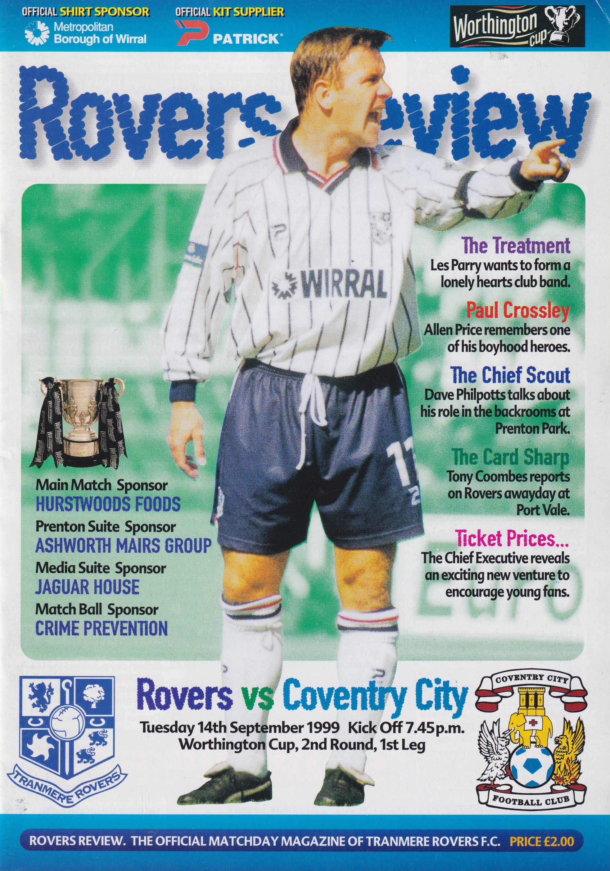 Match Programme For {home}} 5-1 Coventry City, League Cup, 1999-09-14
