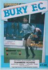 Bury v Tranmere Rovers Match Programme 1990-11-03