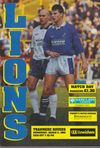 Millwall v Tranmere Rovers Match Programme 1992-03-11